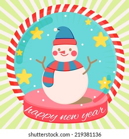 Christmas Sphere with snowman