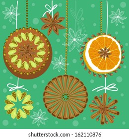 Christmas spices set