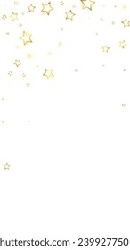 Christmas spirit. Scattered falling stars. Festive christmas confetty overlay template. Festive stars vector illustration on white background.