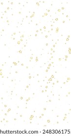 Christmas spirit. Scattered falling stars. Festive christmas confetty overlay template. Festive stars vector illustration on white background.
