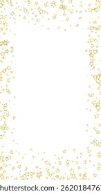 Christmas spirit. Scattered falling stars. Festive christmas confetty overlay template. Festive stars vector illustration on white background.