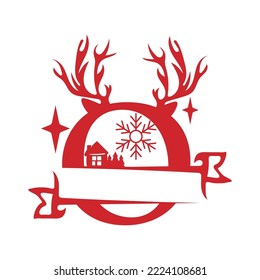 Ilustración de vectores de vectores de alfabeto único de tipo Split de Navidad