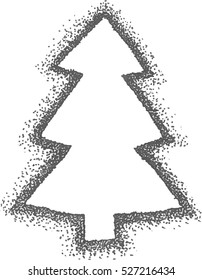 Christmas spruce Icon Vector. Pine tree