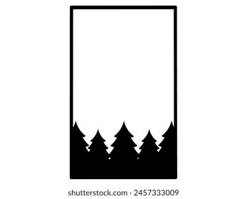 Christmas Spruce Tree Frame Background