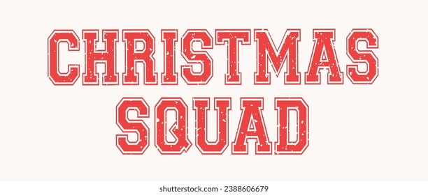 Christmas Squad. Christmas clipart for banner, poster, card. Retro vector Illustration.