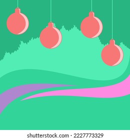 Fondo cuadrado de Navidad adecuado para el diseño de carteles, publicaciones en medios sociales y anuncios web o en internet.