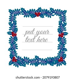 Christmas square frame template illustration with your text
