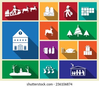 Christmas square icon