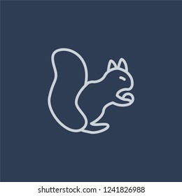 christmas Squirrel icon. christmas Squirrel linear design concept from Christmas collection. Simple element vector illustration on dark blue background.