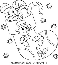 Christmas Stacking Coloring Page for Kids