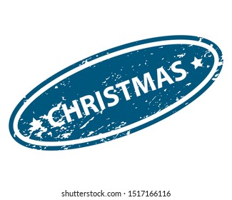 Christmas stamp vector texture. Rubber cliche imprint. Web or print design element for sign, sticker, label