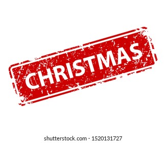 Christmas stamp vector texture. Rubber cliche imprint. Web or print design element for sign, sticker, label