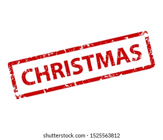 Christmas stamp vector texture. Rubber cliche imprint. Web or print design element for sign, sticker, label