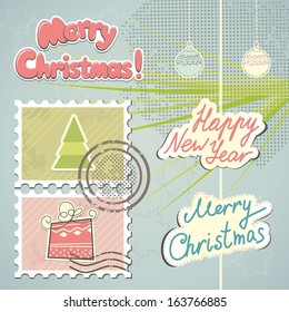 Christmas stamps and decorations