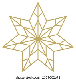 Christmas Star abstract outline vector in Gold. Isolated Background.
Christmas Symbol for Jesus birth.
Useable for background, wall paper, invitation, calendar, greeting cards etc.