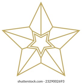 Christmas Star abstract outline vector in Gold. Isolated Background.
Christmas Symbol for Jesus birth.
Useable for background, wall paper, invitation, calendar, greeting cards etc.