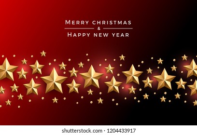 Christmas star background, with pearls and lights