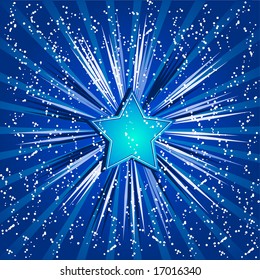 Christmas star background vector illustration