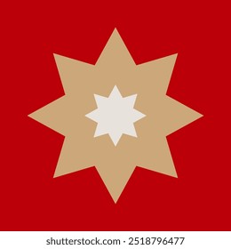 Christmas Star With Background Vector Illustration