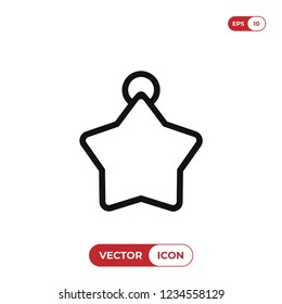 Christmas star ball vector icon