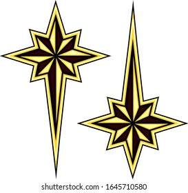 Christmas Star Bethlehem Eightpointed Vector Illustration Stock Vector ...