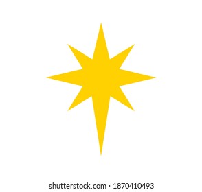 Christmas star of Bethlehem symbol. Vector illustration.