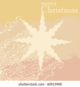 Christmas star card background