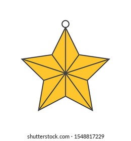 
Christmas star. Decoration. Christmas tree toy. Vector