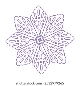 Christmas star, decorative element - hand drawn vector illustration.