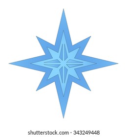Christmas star, design background. Vector illustration.