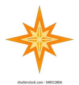 Christmas star, design background. Vector illustration.