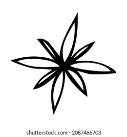 Christmas star doodle illustration hand drawn style
