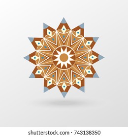 Christmas star. Element of festive decor. Vector design.