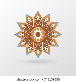 Christmas star. Element of festive decor. Vector design.