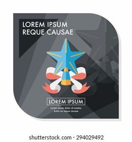 Christmas star flat icon with long shadow,eps10