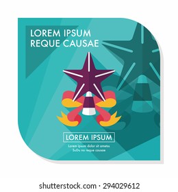 Christmas star flat icon with long shadow,eps10