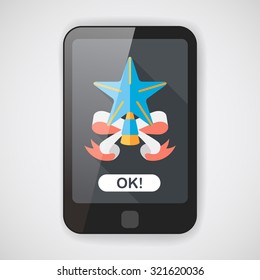 Christmas star flat icon with long shadow,eps10