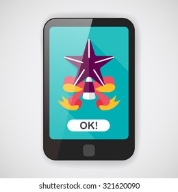 Christmas star flat icon with long shadow,eps10