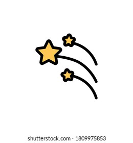 Christmas star flat icon. New Year concept. Vector on isolated white background. EPS 10