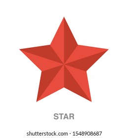Christmas star flat icon on white transparent background. You can be used Christmas star icon for several purposes.