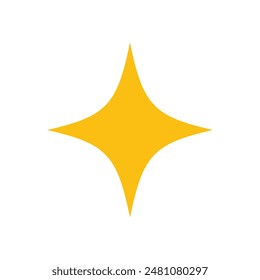 Christmas Star golden - 5 point star - isolated on white - vector illustration