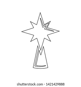Christmas star icon. Element of Winter for mobile concept and web apps icon. Outline, thin line icon for website design and development, app development