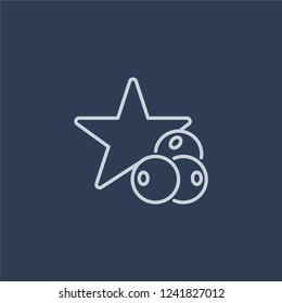 Christmas star icon. Christmas star linear design concept from Christmas collection. Simple element vector illustration on dark blue background.