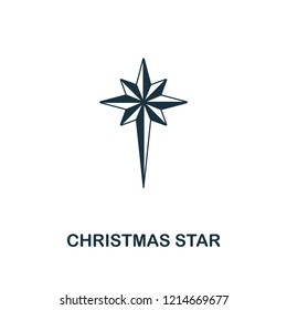 Christmas Star icon. Premium style design from christmas collection. UX and UI. Pixel perfect christmas star icon for web design, apps, software, printing usage.