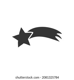 Christmas Star Icon Silhouette Illustration. Magic Religion Vector Graphic Pictogram Symbol Clip Art. Doodle Sketch Black Sign.