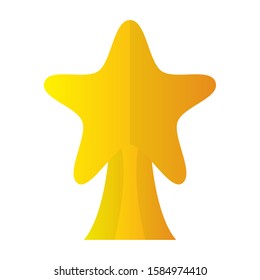Christmas star icon. Christmas tree tip - Vector illustration