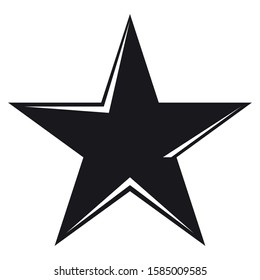 Christmas star icon. Christmas tree tip - Vector illustration