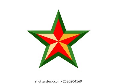 christmas star icon vector on white background