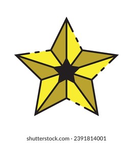 christmas star icon vector template illustration logo design