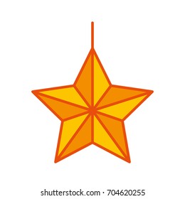 christmas star isolated icon